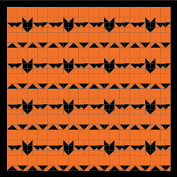 Example quilt with Bat Block