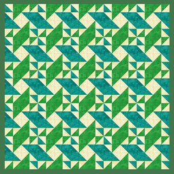 Example quilt for the Jeweled Pine Tree block